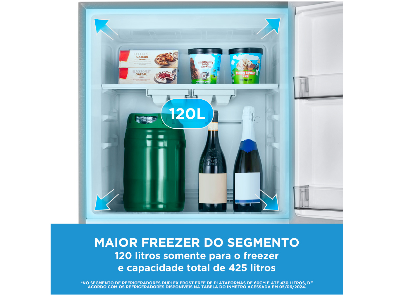 Geladeira/Refrigerador Midea Frost Free Duplex 425L MD-RT572EVD461 - 110V