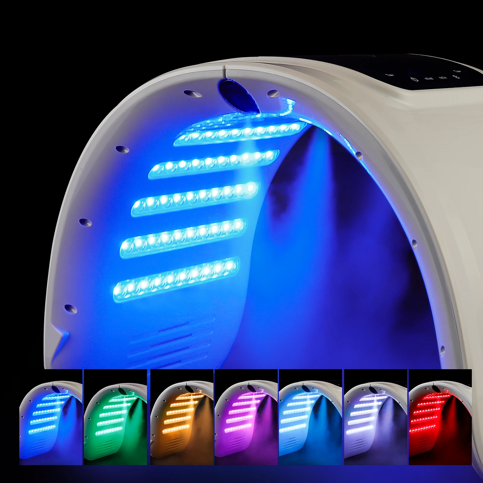 7 色 LED フォトンマシンナノスプレー皮膚保湿フェイス & ボディマスクサロンスパ家庭用肌の若返りにきびスキンケア