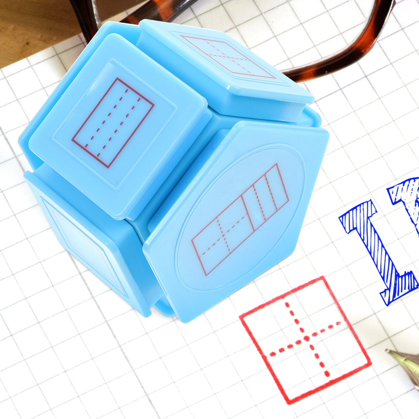 Children's Learning Chapter Hand Stamp Toddler Stamps Portable Practice for Kids Letter Abs Self Inking Pupils Alphabet