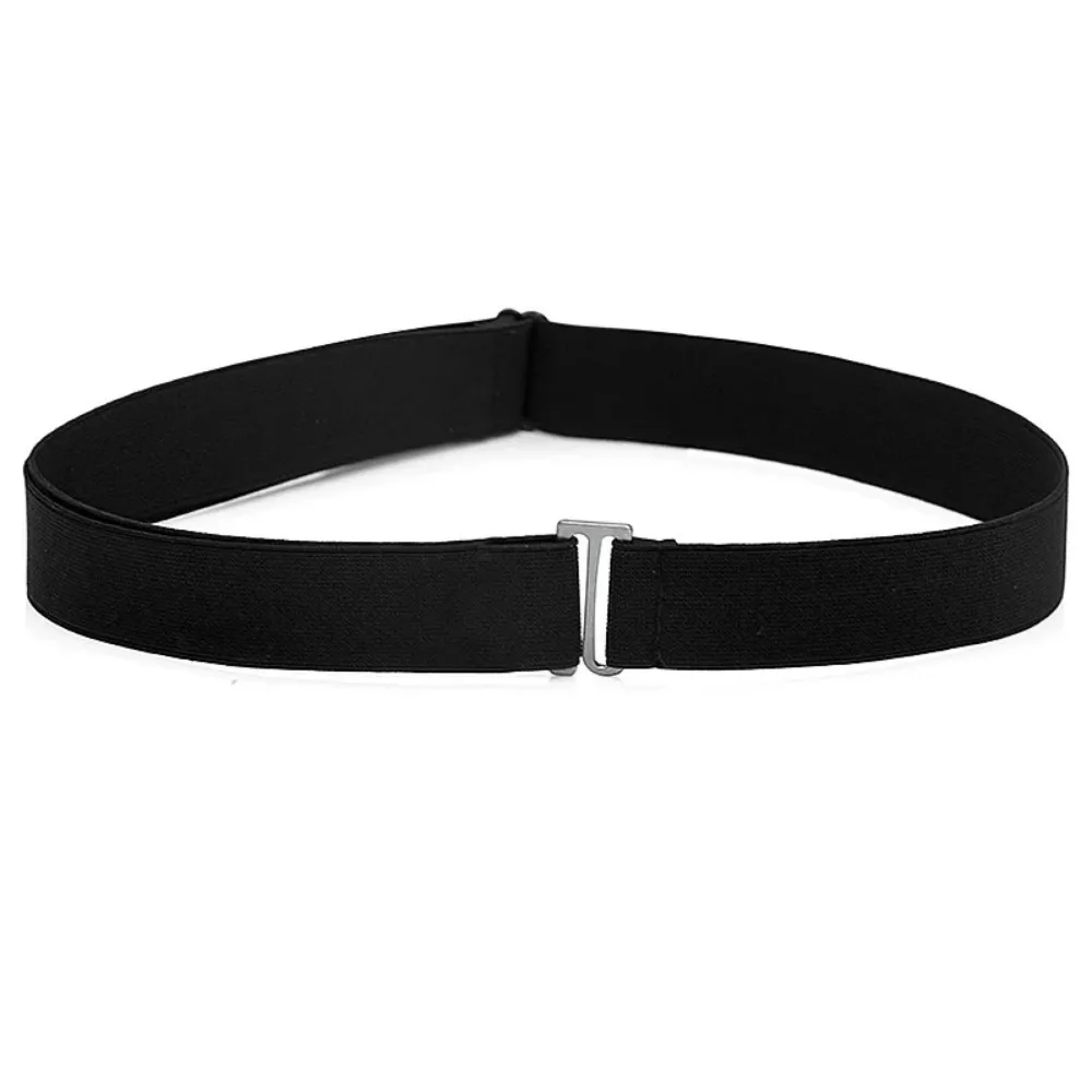 Faixa de cintura elástica ajustável, cintos invisíveis, sem fivela, para mulheres, homens, calças jeans, vestido, sem fivela, fácil de usar