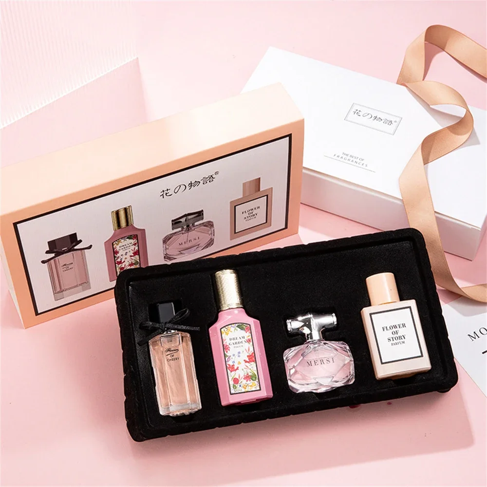 Hohe Qualität Frauen Parfüm 110ML Geschenk Box Vier Stück Set Eau De Parfum Blumen Duft Anhaltende Duft Parfüme Mujer originales