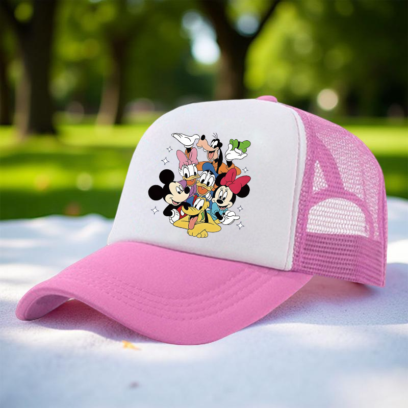 Gorra de béisbol de punto para niños y niñas, protección ajustable, sombrero de sol de malla con estampado de hip-hop informal unisex, sombrero clásico de algodón con visera