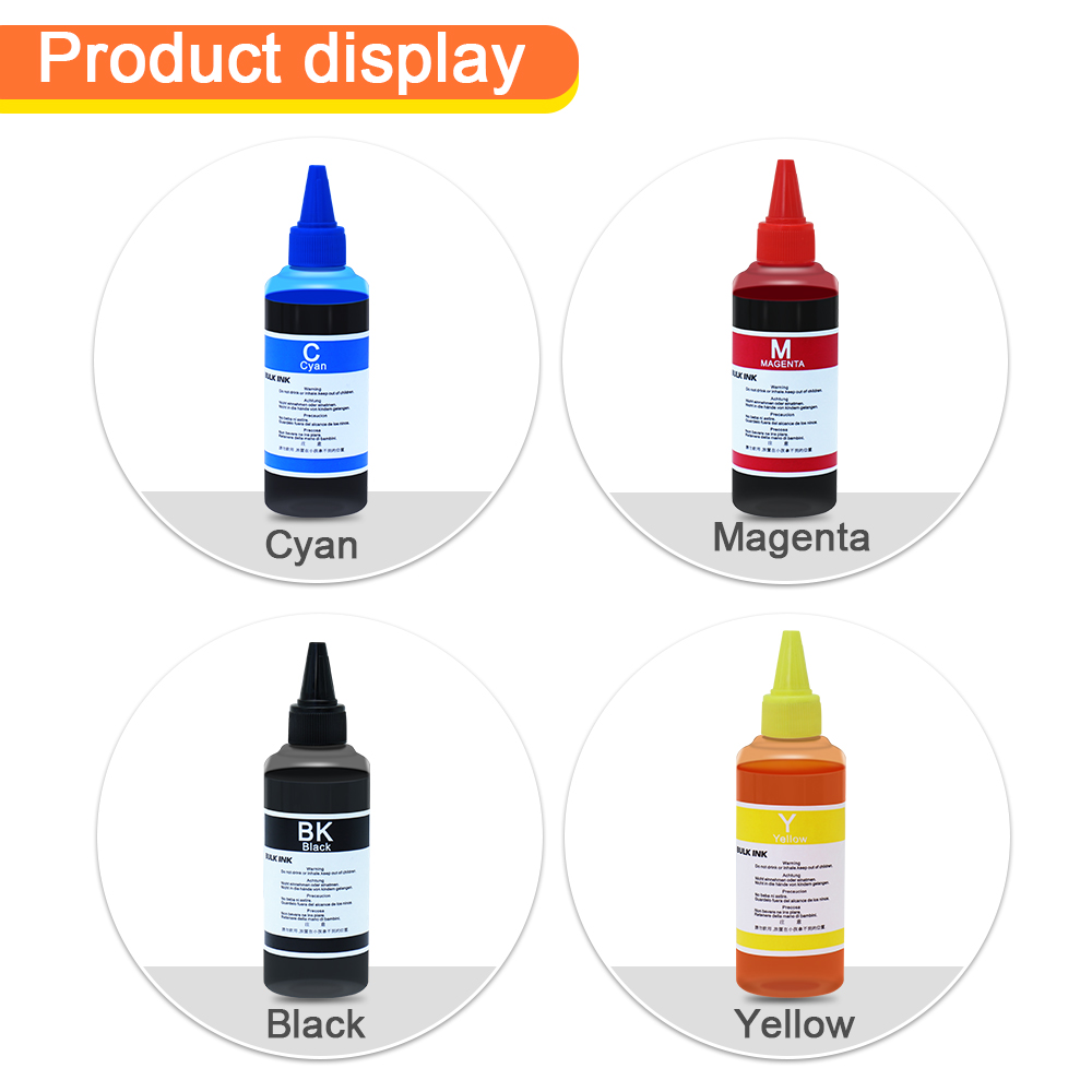 100 ml Dye Ink Universal Refill Ink Kits Anzug für HP Canon Epson Brother Inkjet Drucker BK C M Y Nachfüllbare Patrone Bulk Tinte