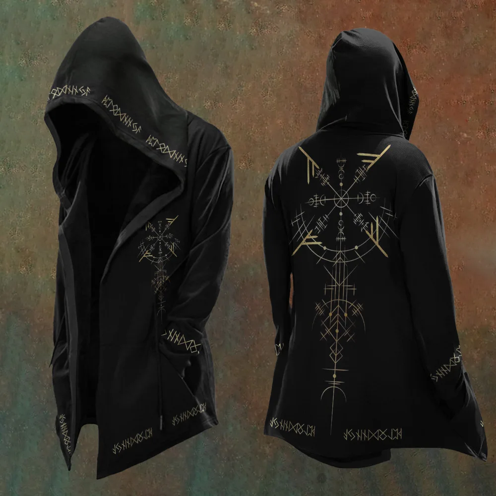 Sudadera con capucha holgada con estampado digital 3D para hombre, cárdigan con estampado retro del universo abstracto europeo y americano, primavera y otoño