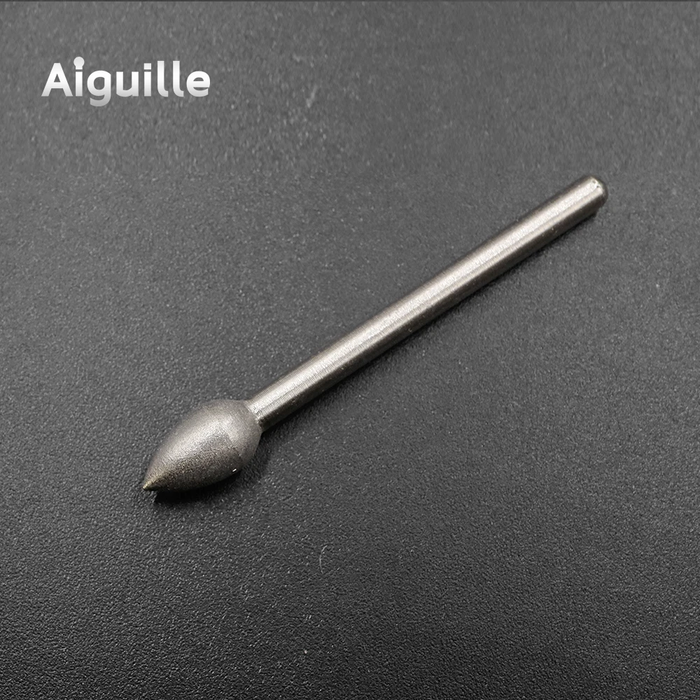 50pcs grit#400 Diamond Grinding Burr Diamond Grinding Point grinding trimming polishing points dremel Bits