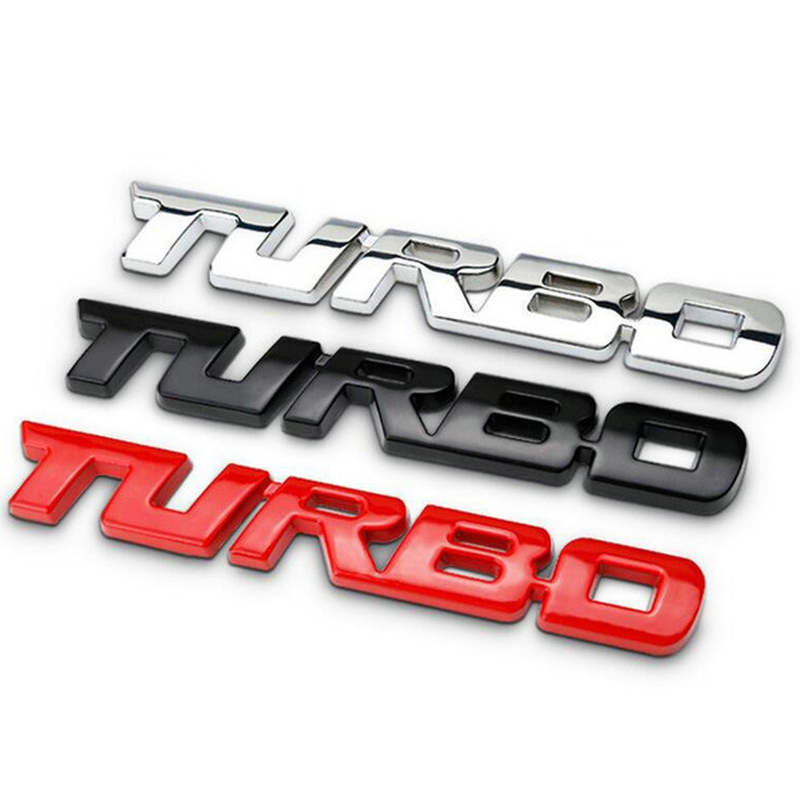Autoaufkleber, Turbolader, Turbo, Metalllegierung, 3D-Abzeichen, Auto-Modifikationszubehör, hinten markierte Seitenmarkierung, dekorativer Autoaufkleber