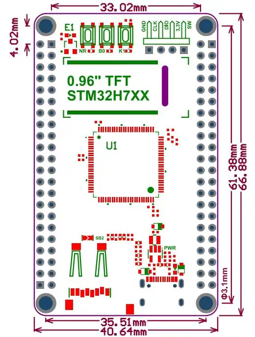 WeAct STM32H7 STM32H750VBT6 STM32H750 STM32 Demo Board Core Board Entwicklungsboard
