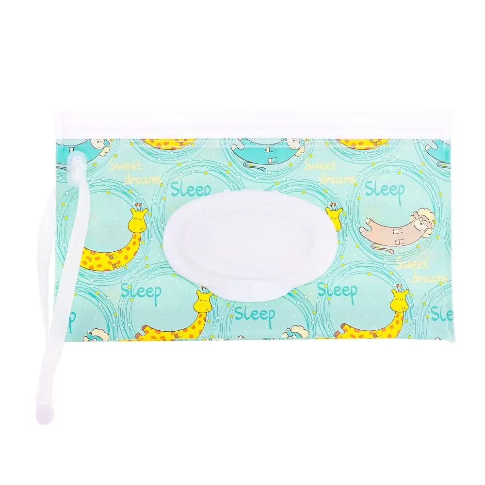 Leuke EVA-zak voor vochtige doekjes Flip Cover Herbruikbaar cosmetisch zakje Draagbare vochtige doekjeszakje met klikband Thuis