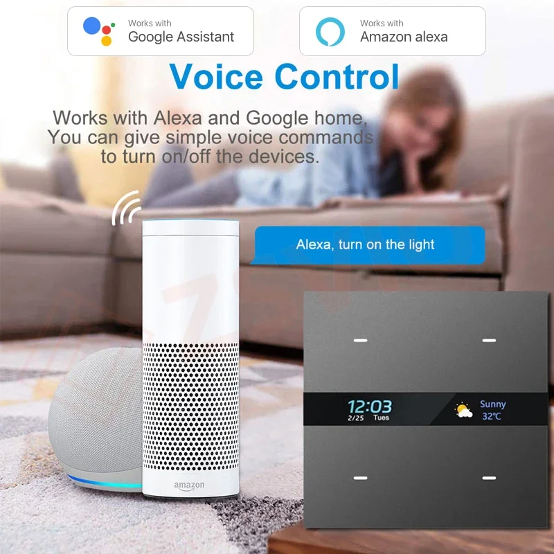 Interruptor Zigbee inteligente Tuya con pantalla de tiempo meteorológico, función de detección de movimiento humano, interruptor de botón de luz de pared de 4 entradas, control remoto