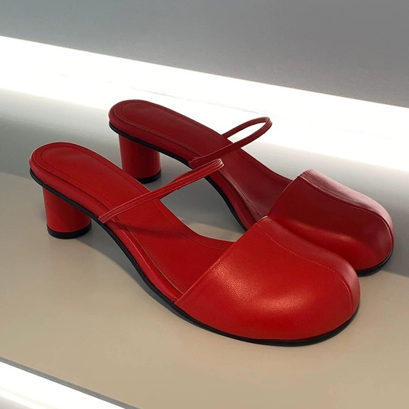 Летние женские шлепанцы с закрытым носком, элегантные шлепанцы без шнуровки, женские уличные сандалии в уличном стиле