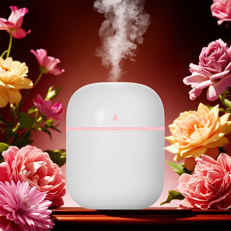 USB Luchtbevochtiger Verstuiver Aroma Olie Diffuser Mute 220 ml Luchtbevochtiger met Nachtlampje voor Auto slaapkamer Cool Mist Sproeier