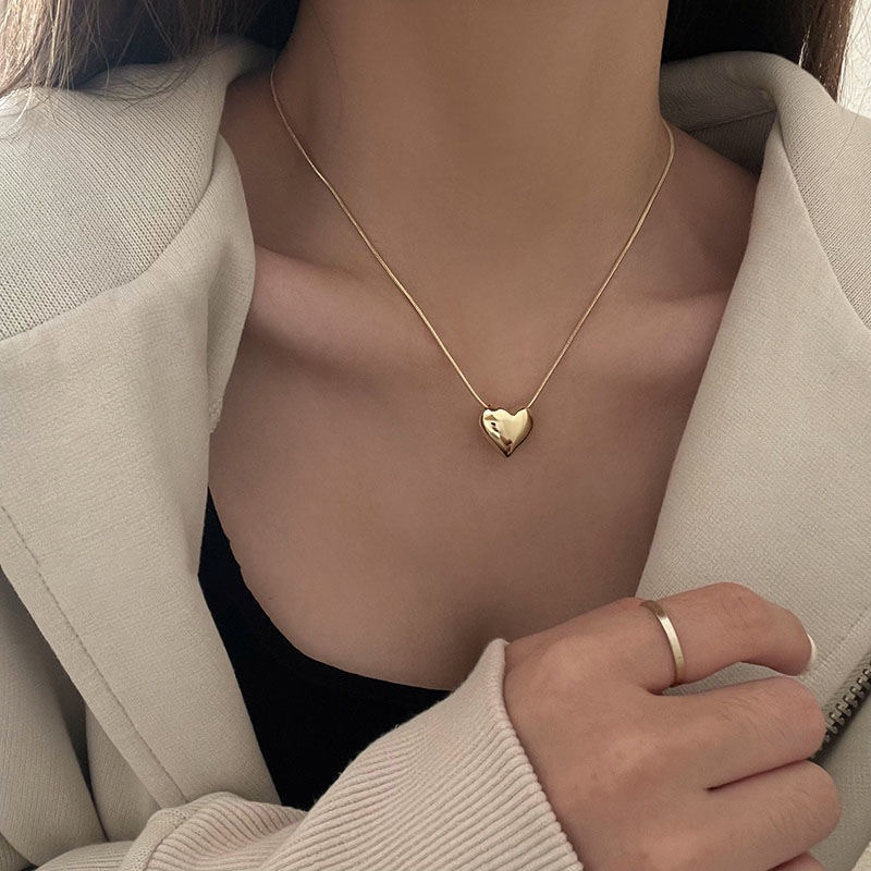 Gothic Hart Liefde Hanger Ketting voor Vrouwen 2022 Koreaanse Mode Vintage Partij Sieraden Verjaardagscadeau Kpop Een Stuk Ketting Choker