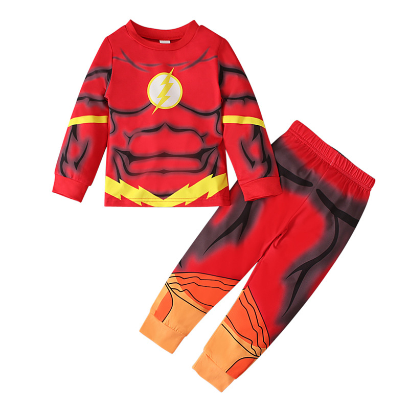 Avengers superheld pyjama voor kinderen Spiderman Iron Man nachtkleding pak jongens kinderen kerstkostuum nachtkleding met lange mouwen