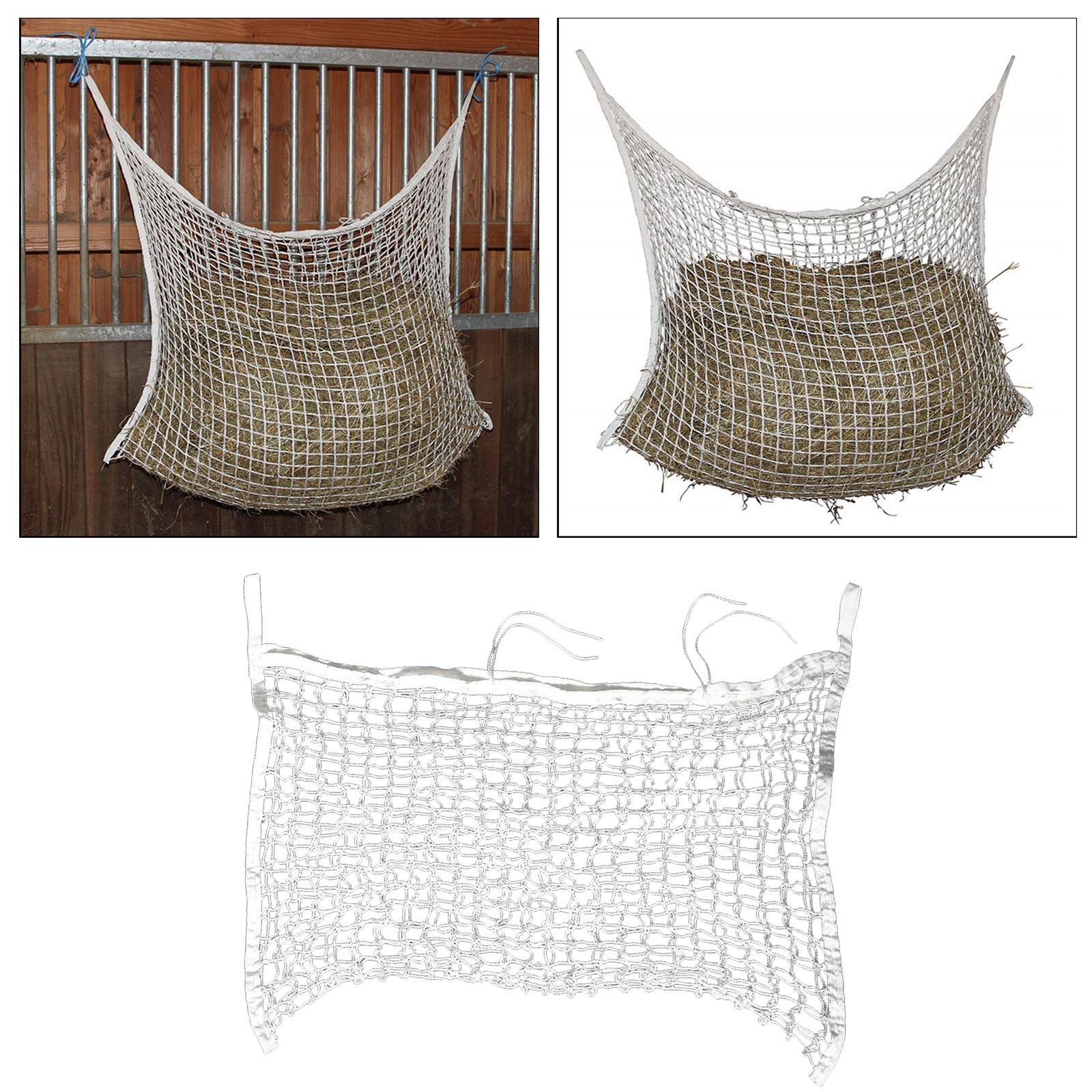 Langsam füttern Pferd Heu Netz beutel große Kapazität Tasche Pferdesport liefert x 90cm