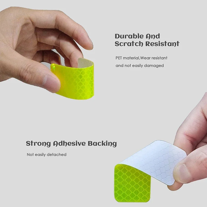 10 pçs carrinho de bebê usa aviso de segurança anti-colisão remendo reflexivo bicicleta luz noturna remendo de aviso de segurança múltiplo