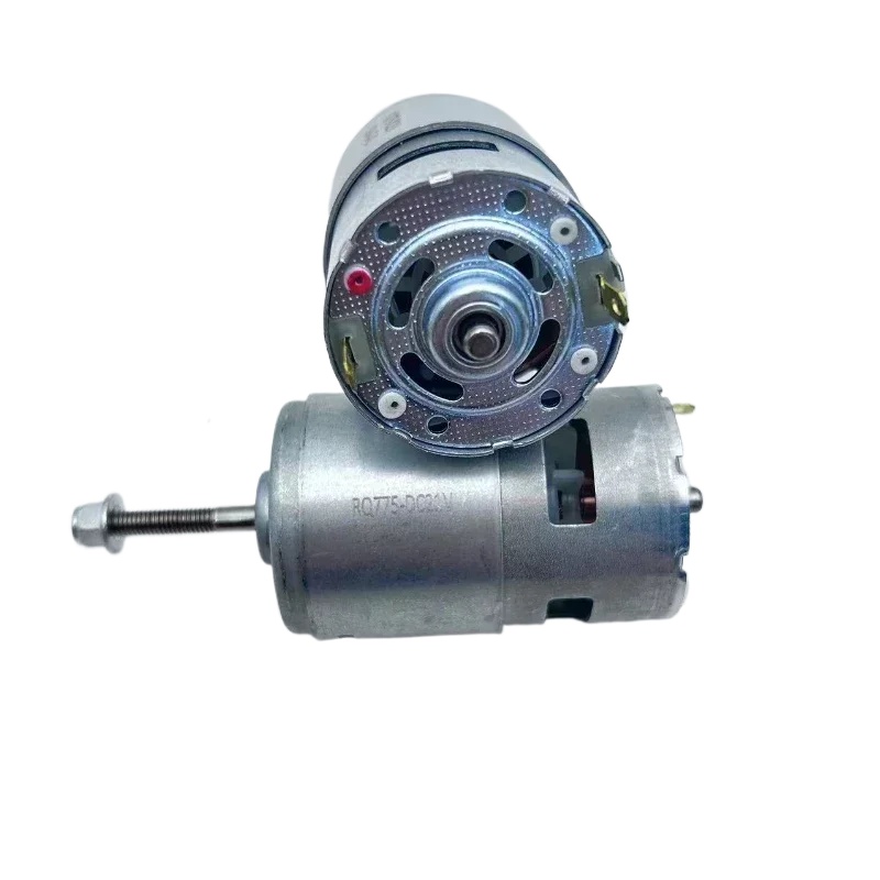 Motor dc 21v rolamento duplo 775 9500-10000rpm motor de escova de alta potência para operação eficiente de cortador de grama elétrico