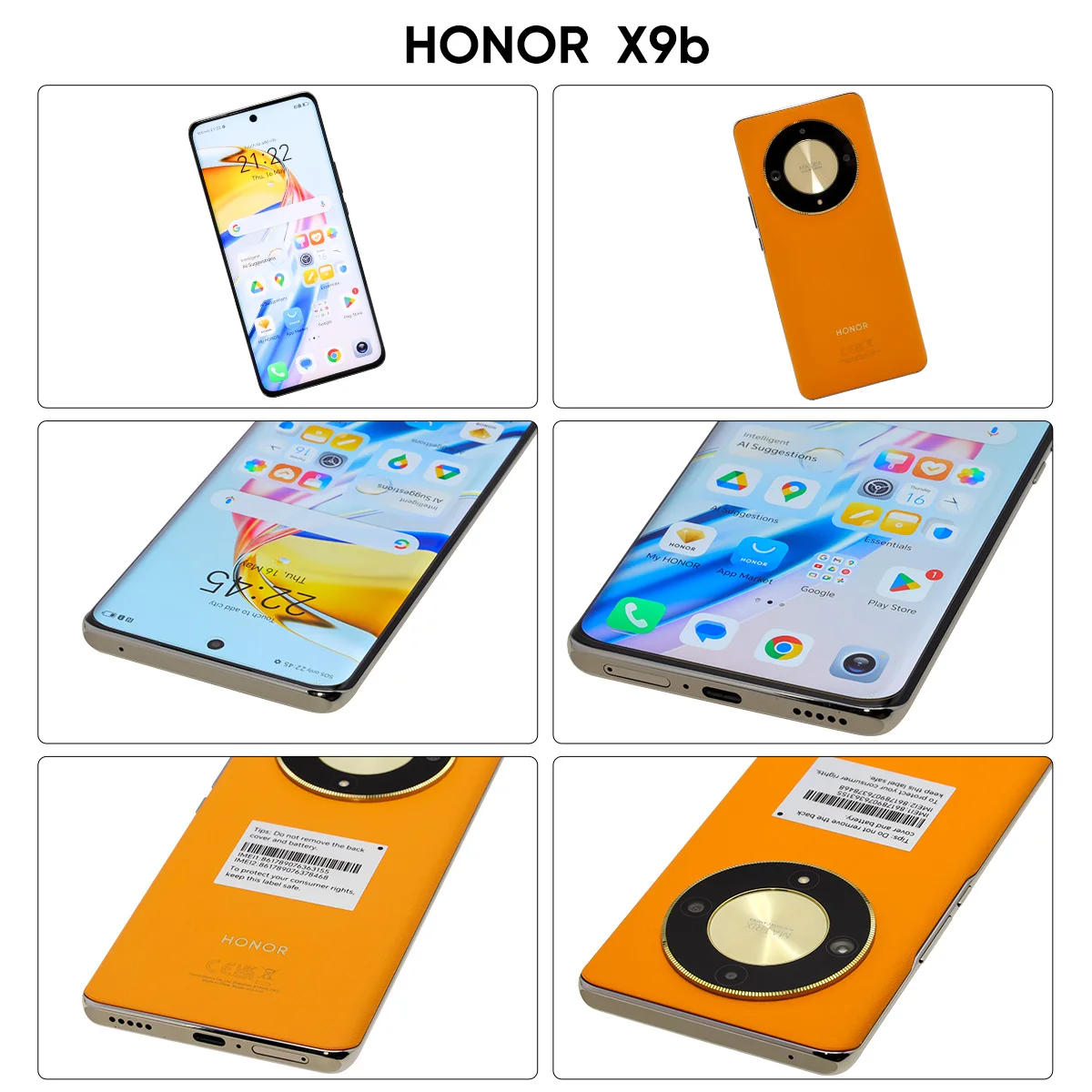 Global Version HONOR Magic6 Lite 5G X9b X50 6.78" Anti-Drop 120Hz Display 108MP Triple Cameras 2-Days Battery Android13 Dual SIM