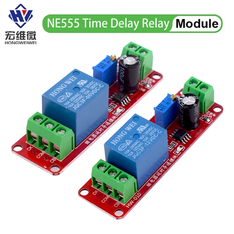 Relé de retardo de tiempo DC 5V 12V NE555, protector de relé de tiempo, relé de sincronización, interruptor de Control de temporizador, relés de coche, ciclo de trabajo de generación de pulso