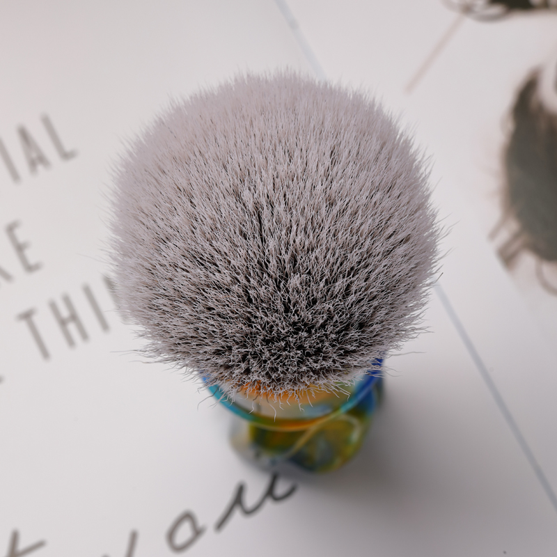 YAQI noche estrellada nueva brocha de afeitar húmeda para hombre de pelo sintético de 28MM