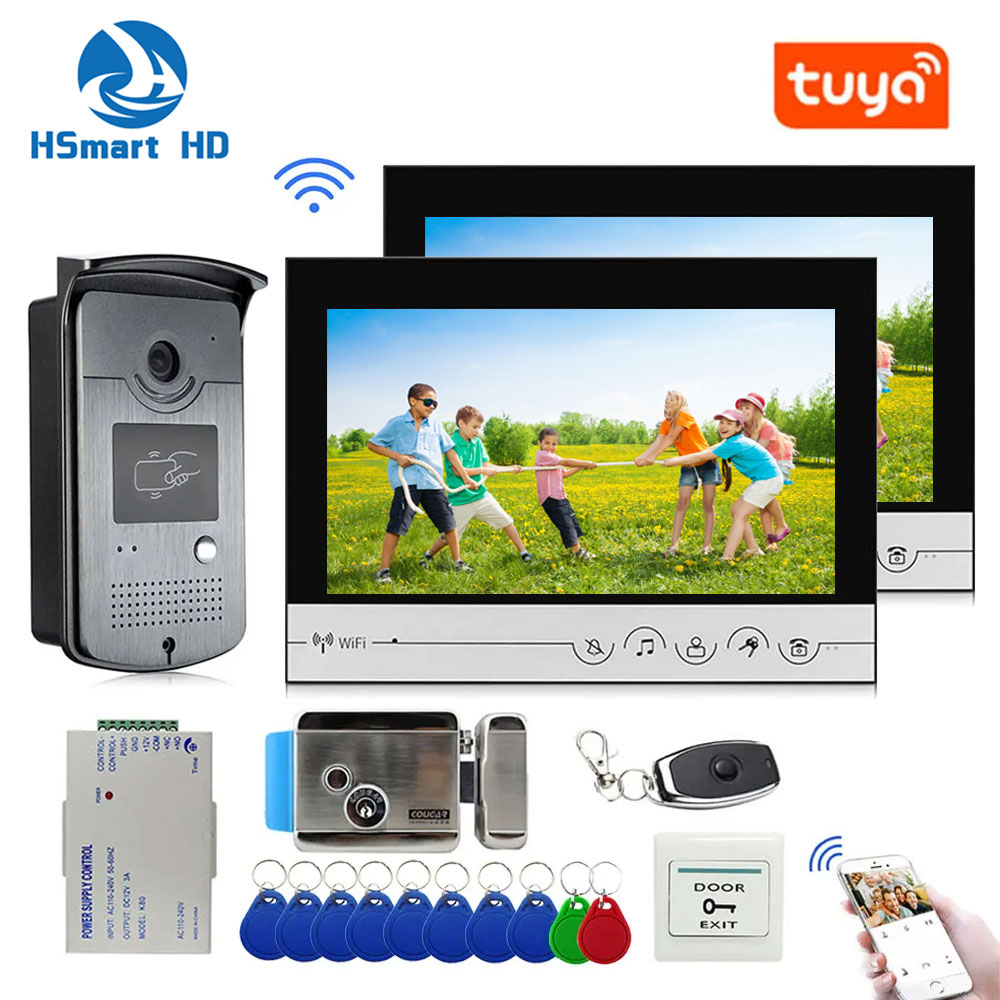 Tuya 9 Zoll Farbe drahtlosen WLAN-Bildschirm hinzufügen induktive Karte Kamera Türklingel intelligente App Intercom Zugangs kontroll system
