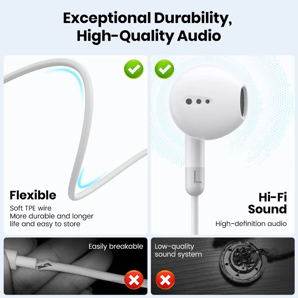 Para Xiaomi auriculares originales Xiaomi mi 15 Pro 14 13 12 11 auriculares intrauditivos Redmi Note 10 9 8 7 K70 tipo C auriculares con cable para teléfono