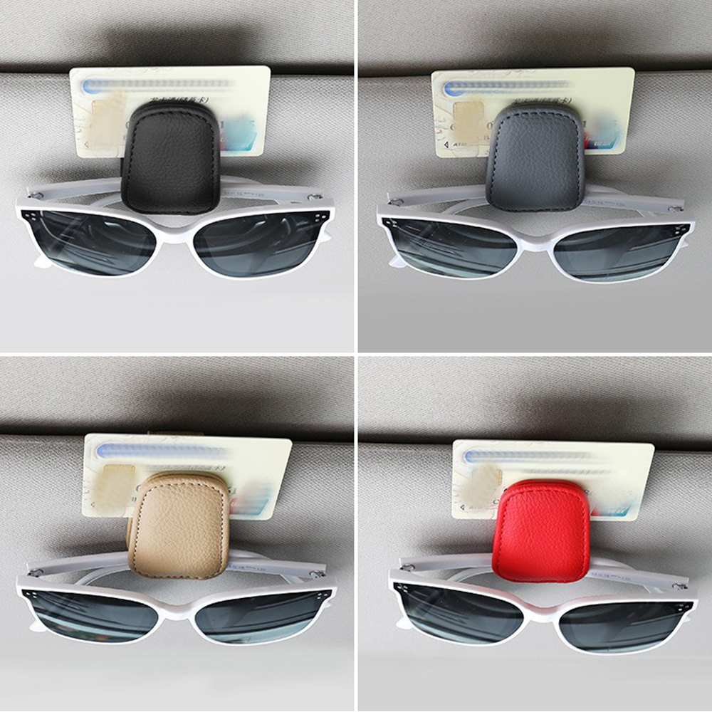 Universele Auto Zonnebril Clip Kaart Ticket Houder Stand Sluiting Pen Case Brillen Zonneklep Auto Accessoires