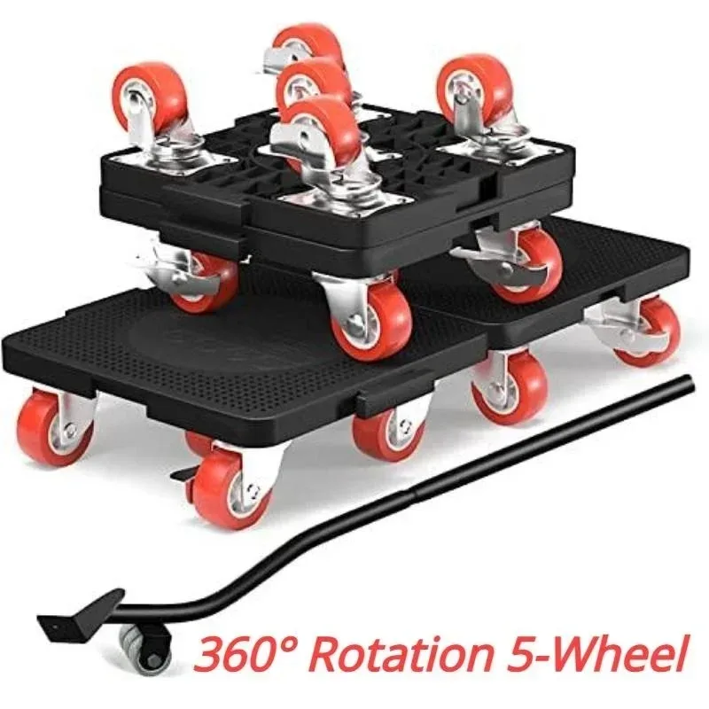 Furniture Moving Transport Roller Set Removal Lifting Moving Tool Set Wheel Bar Mover moving Heavy Stuffs Device Hand Tool