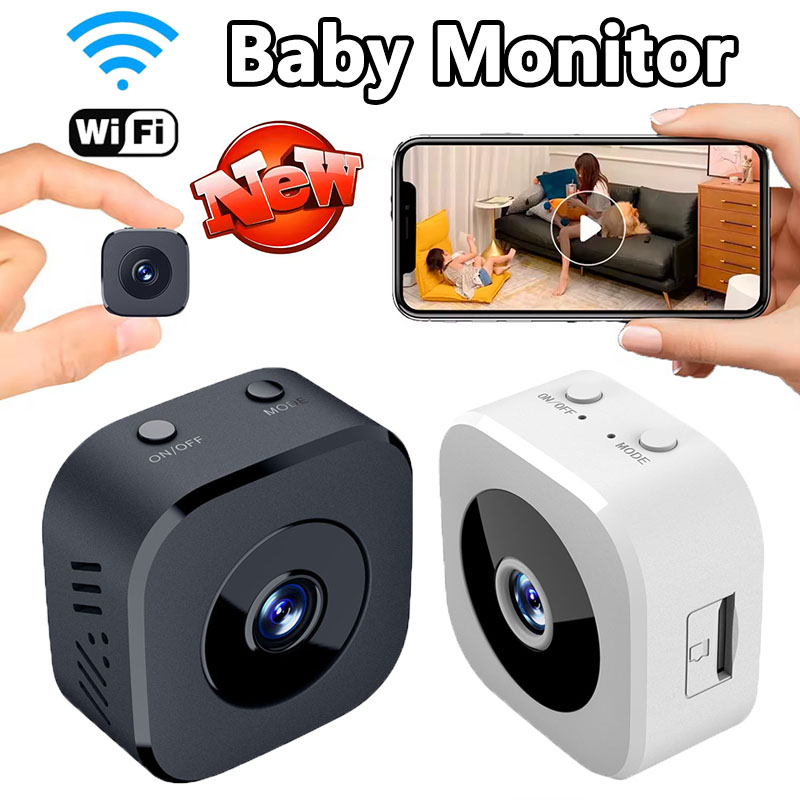 Monitor do bebê mini câmera hd wifi monitoramento sem fio proteção de segurança monitor remoto filmadoras vigilância vídeo casa inteligente