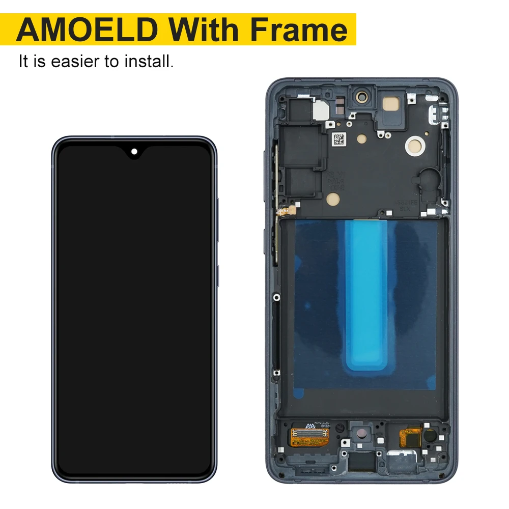 AMOELD For Samsung Galaxy S21FE 5G G990B G990U LCD Display Touch Screen Digitizer with Frame For Samsumg S21 FE LCD