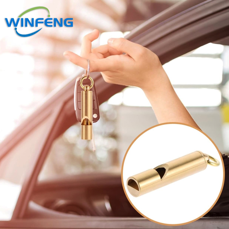 High Quality Brass Whistle Super Loud Emergency Whistle Keychain for Outdoor Camping Survival Life Saving Pet Training