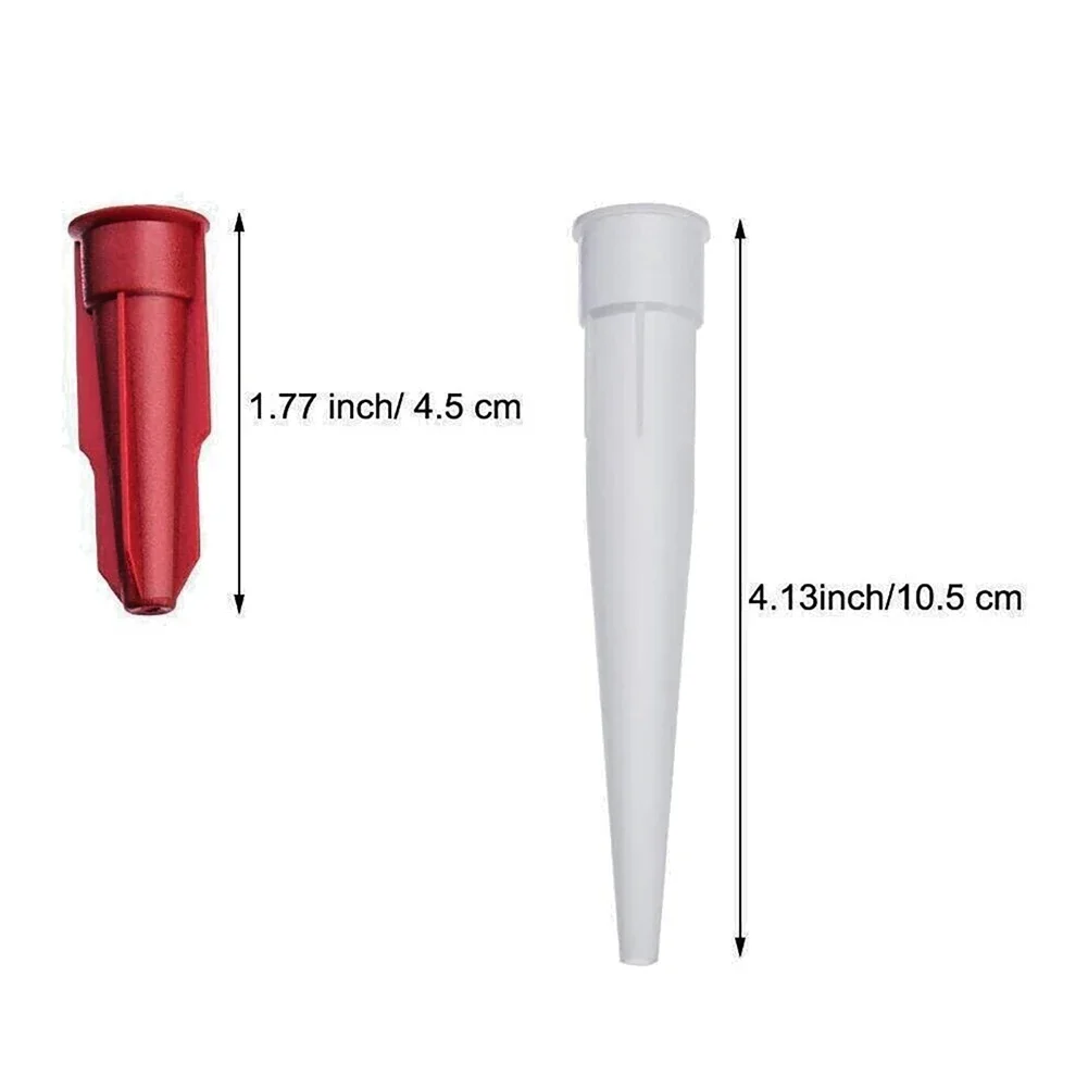 Caulking Nozzles Universal Caulking Gun Nozzles Silicone Tube Nozzle Cap Replacement Tips Caulk With Red Nozzle Cartridge