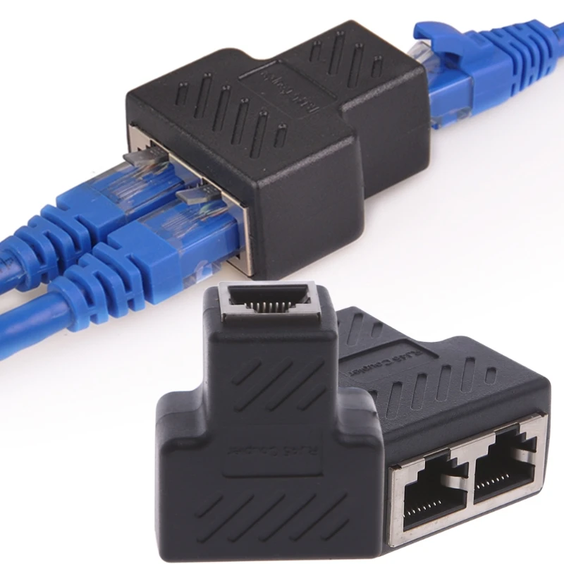Разъем-адаптер разветвителя RJ45, 1-2 направления, разъем для разветвителя Ethernet, вилка для игры, удлинитель Ethernet, для