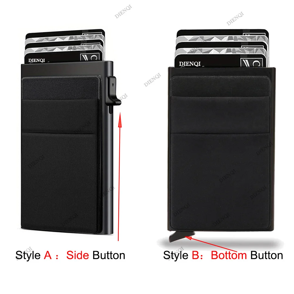 Porta carte di credito Rfid da uomo sottile sottile mini portafogli minimalisti porta carte di credito in metallo di lusso per uomo Carteras Choice