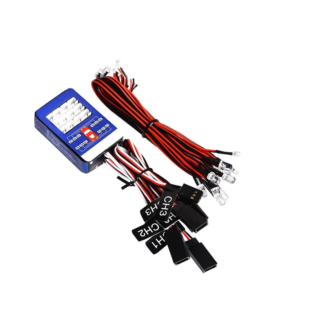 Simulationsblitzlicht, 12 LED-Beleuchtungsset, Lenkbremse für Modelle im Maßstab 1:10, RC-Car Yokomo Tamiya HSP HPI AXIAL RC4WD TRX