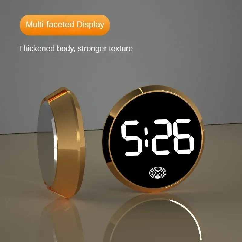 Nuevo reloj LED para coche, reloj de cuarzo Digital tipo táctil, Mini relojes digitales luminosos, reloj electrónico de aleación, accesorios internos para coche