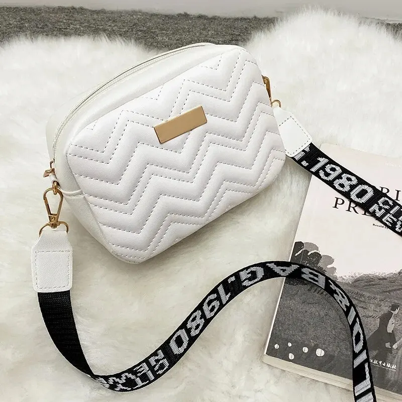 1 pz borse a tracolla moda tinta unita PU donna mini borsa a tracolla portatile impermeabile da donna