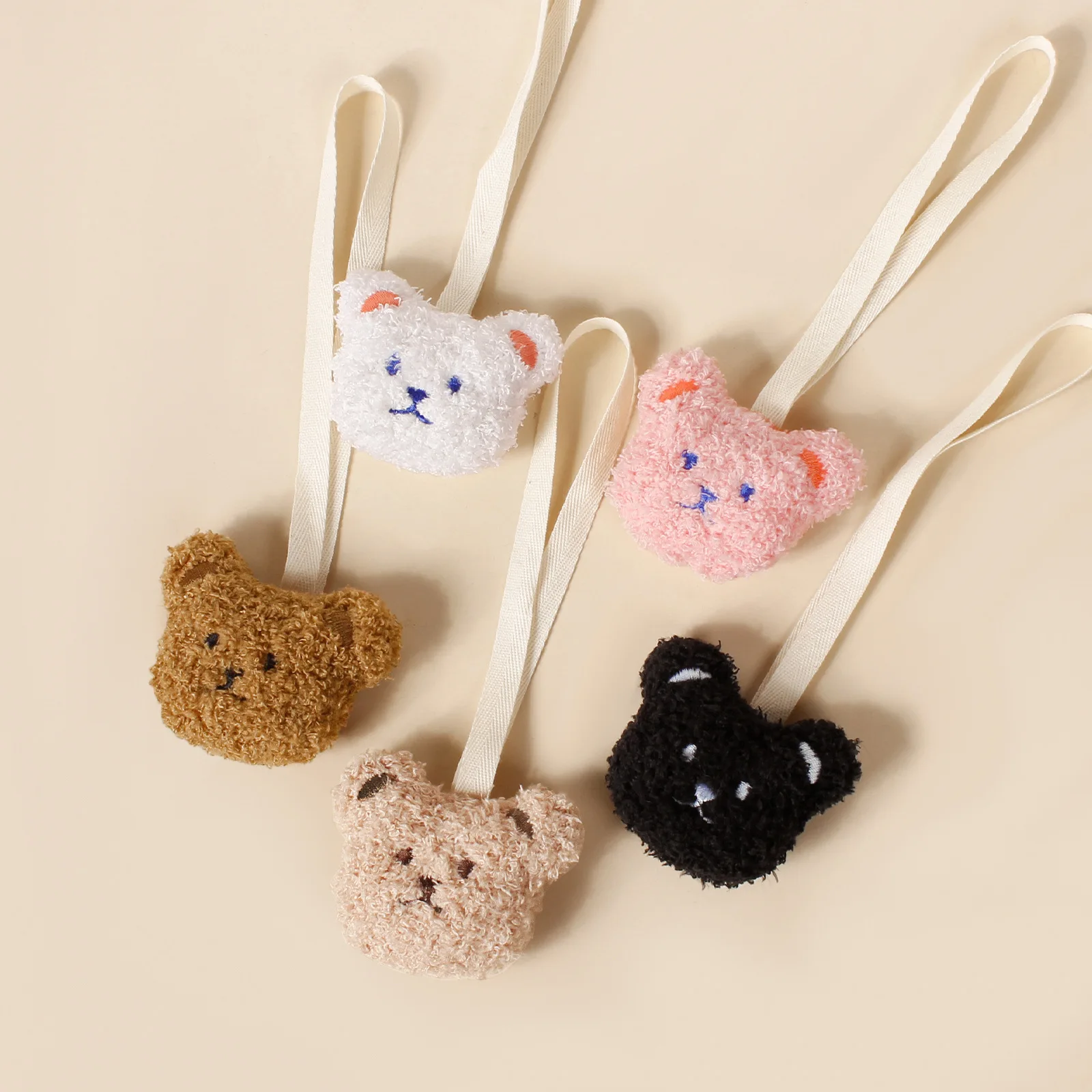 น่ารักตุ๊กตา Pacifier ผู้ถือโซ่เด็กปักหมี Face Moon คลิปสําหรับทารกแรกเกิดอุปกรณ์เสริมเด็กผ้าพันคอของเล่นเด็กวัยหัดเดินของขวัญ