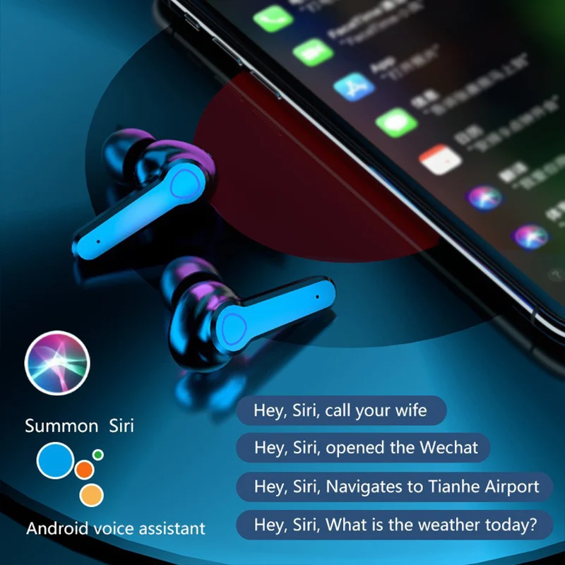 M19 Bezprzewodowy zestaw słuchawkowy Bluetooth 5.3 Słuchawki Bluetooth IPX5 Wodoodporne zestawy słuchawkowe z mikrofonem Stereofoniczne słuchawki douszne HiFi dla wszystkich telefonów