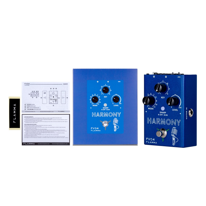 FLAMMA FV04 Prosesor Efek Vokal Harmoni 12 Pitch dengan 11 Mode Harmoni Berbeda 48V Daya Phantom
