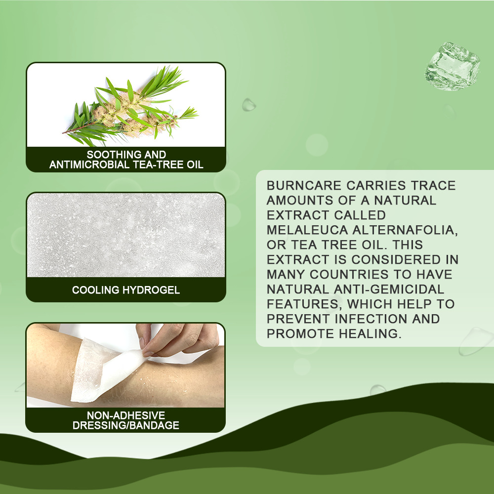 4" x 4" Burn Dressing Gel Hydrogel Sterile Trauma Dressing Advanced Healing for Wounds Care First Aid Burncare Bandage