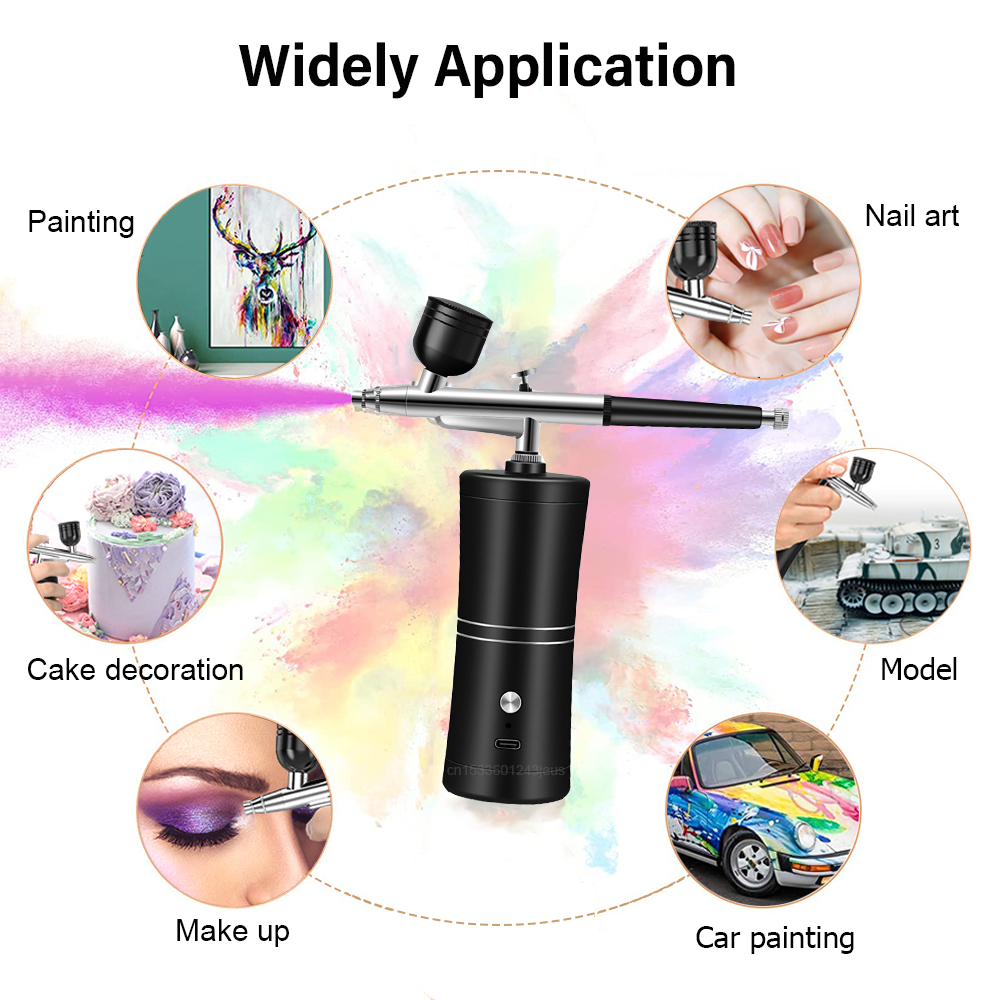 Aerógrafo portátil con compresor para uñas, Kit de compresor para arte de uñas, pintura, manualidades