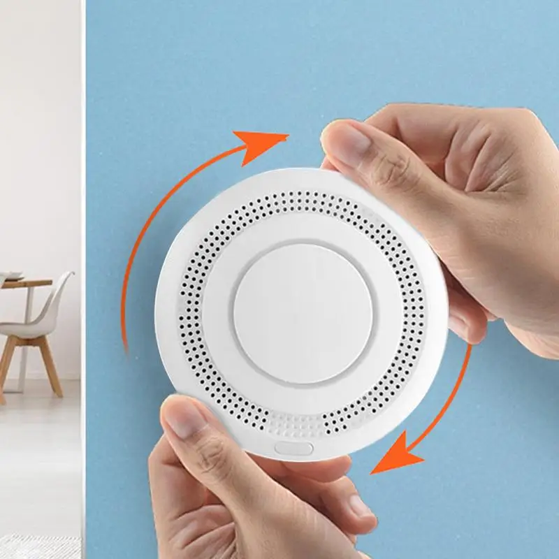 Smart Fire Detector Smart Fire Alarm WiFi Battery-Powered Fire Detector Real-Time Home Security Wireless APP Notification Fire