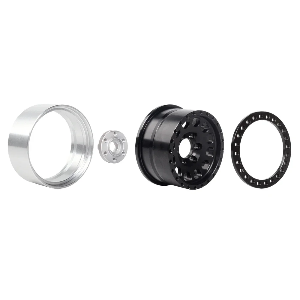 INJORA 4Pcs CNC Nhôm Hợp Kim 1.9 Beadlock Vành Bánh Xe Cho 1/10 RC Crawler Xe Trục SCX10 90046 AXI03007 TRX4 VS4-10 Redcat Gen8