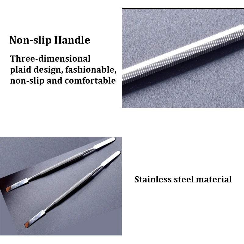3pcs สแตนเลสสตีลผสมไม้พายเครื่องมือ Spatuler Rod ทันตกรรมเล็บแต่งหน้า Foundation อายแชโดว์ผสมสีเครื่องมือ
