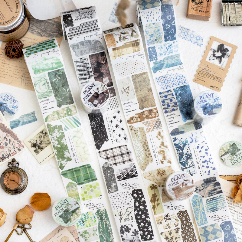 Журнал GO 5x200 см, стикер для коллажа с изображением растений, креативный журнал «сделай сам», скрапбукинг, открытка, материал для декора альбома