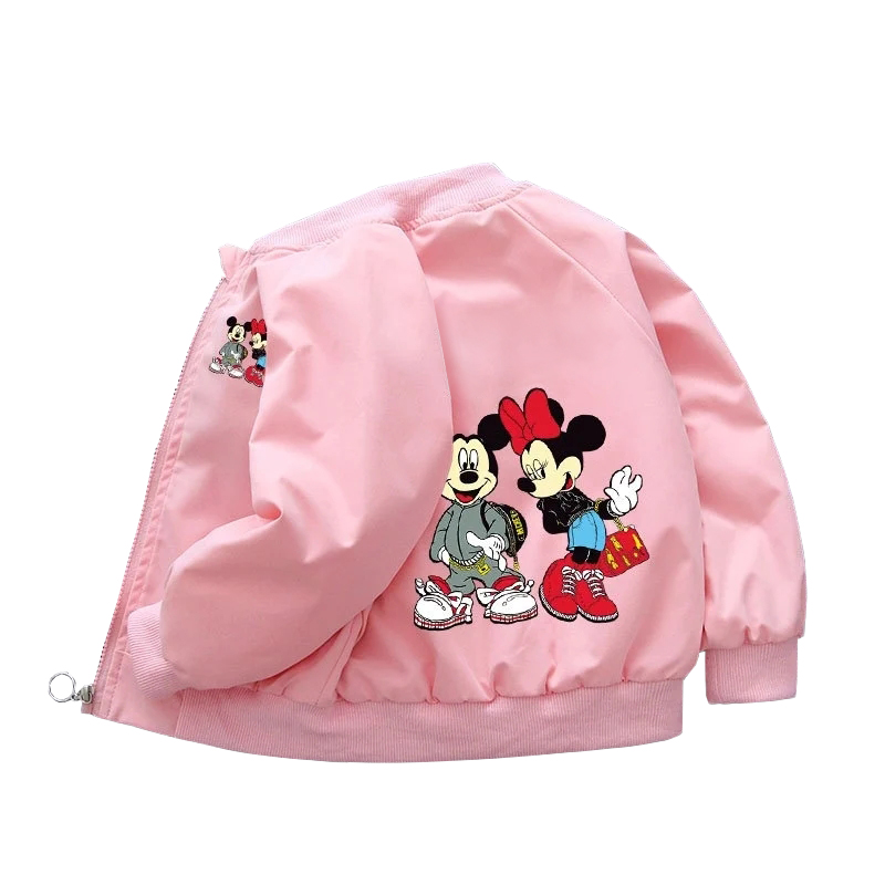 Primavera bebé niños niñas abrigos dibujos animados Mickey Mouse sudaderas con capucha chaqueta para niños sudadera niños rompevientos prendas de vestir exteriores 1-6 años