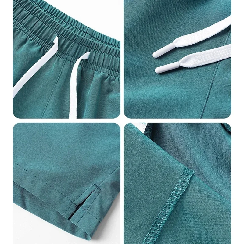Pantaloni sportivi da uomo estivi Pantaloncini casual Tasche Pantaloni leggeri di base in tinta unita Pantaloncini da spiaggia da jogging da uomo