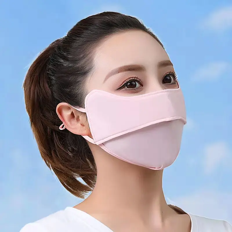 ใหม่ฤดูหนาว Windproof หน้ากากผู้หญิงสีทึบ3D Design เปิดจมูก Breathable Soft Facemask UPF 50 +