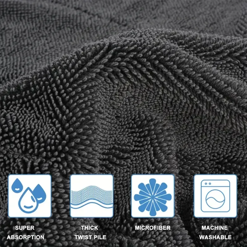 40*60/40cm toalha de lavagem de carro 600gsm microfibra dupla face ultra absorvente pano de lavagem de carro limpeza toalha de secagem acessórios de lavagem