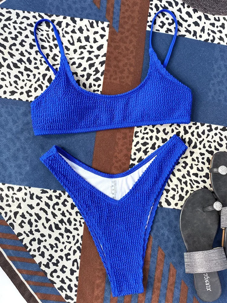 7 farben Faltig Gefältelt Dreieck Bikini Frauen Bademode Weiblichen Badeanzug Zwei-stück Bikini set Badende Badeanzug Schwimmen Dame